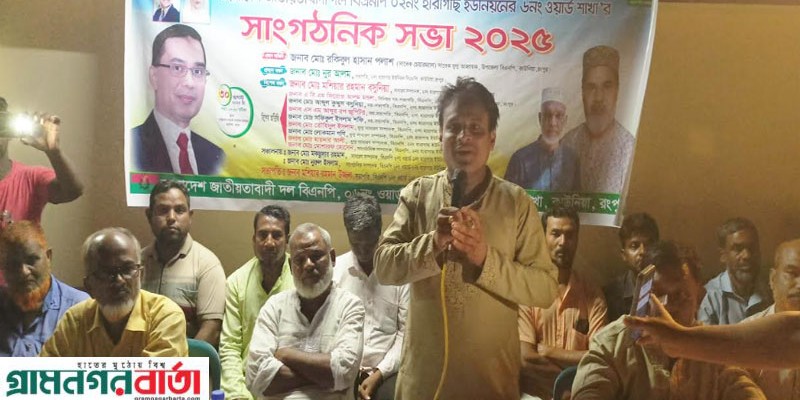 হারাগাছে ৬নং ওয়ার্ড বিএনপির সাংগঠনিক সভা হারাগাছে ৬নং ওয়ার্ড বিএনপির সাংগঠনিক সভা
