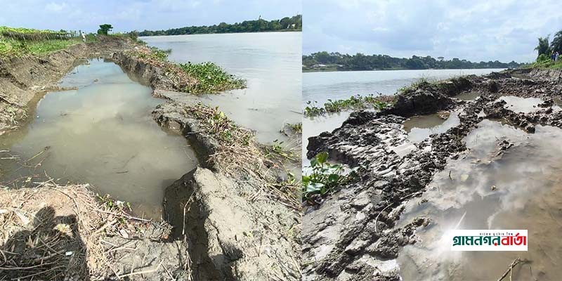 মাদারীপুরের প্রধান দুটি নদের পাড় কেটে নিয়ে যাচ্ছে দুবৃত্তরা : ভাঙ্গন আতঙ্কে গ্রামবাসী