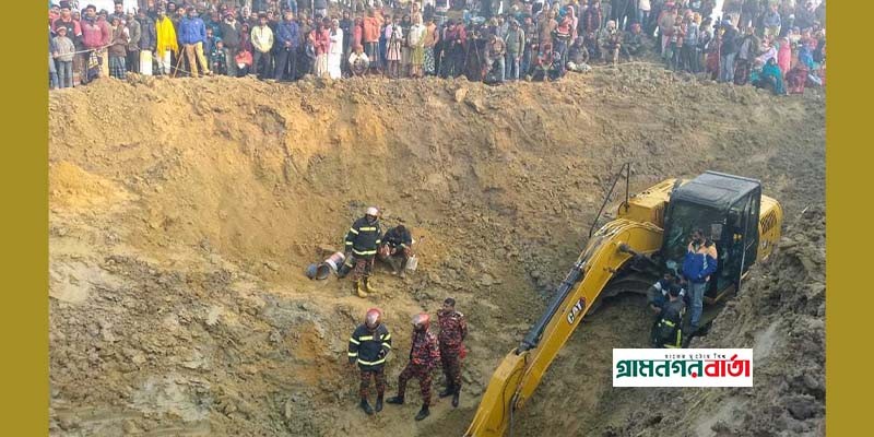 ২৪ ঘণ্টায়ও খোঁজ মেলেনি রাজশাহীতে গর্তে পড়ে যাওয়া শিশু সাজিদের