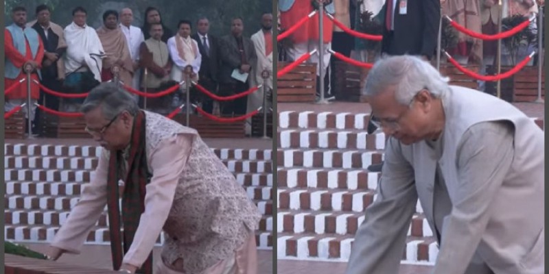 বিজয় দিবসে বীর শহীদদের শ্রদ্ধা জানালেন রাষ্ট্রপতি এবং প্রধান উপদেষ্টা