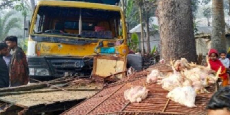 পুঠিয়ায় ট্রাক-ভটভটি সংঘর্ষে দুজন নিহত এবং আহত ২