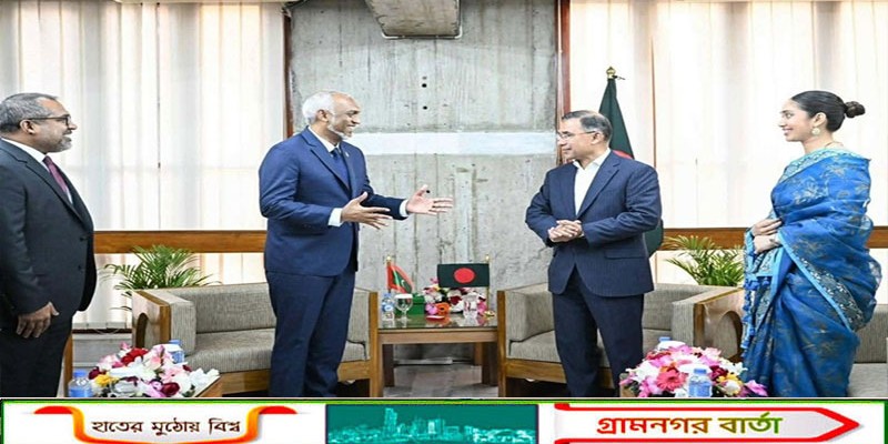 প্রধানমন্ত্রী তারেক রহমানের সঙ্গে মালদ্বীপের রাষ্ট্রপতির সাক্ষাৎ, পাশে ছিলেন জাইমা রহমান