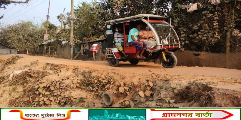 কাউনিয়ায় খামারেহাট টু কুটিরপাড় সড়কের বেহাল দশা