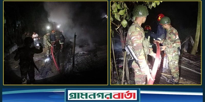 মাদারীপুরে গৃহবধুর মৃত্যুর ঘটনায় শশুরবাড়িতে লুটপাট ও ভাংচুরের পর অগ্নিসংযোগ