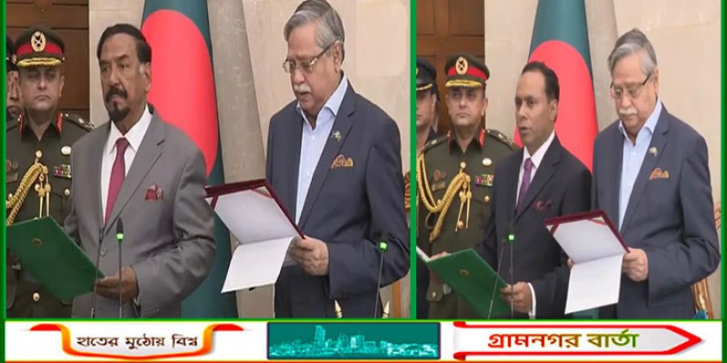 স্পিকার ও ডেপুটি স্পিকারকে শপথ পড়ালেন রাষ্ট্রপতি