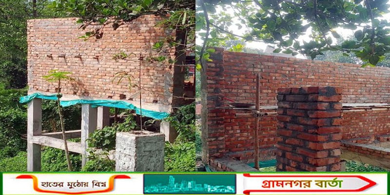 আদমদীঘিতে সওজের জায়গা দখল করে পাকা স্থাপনা নির্মাণ কাজ চলছে অবাধে   