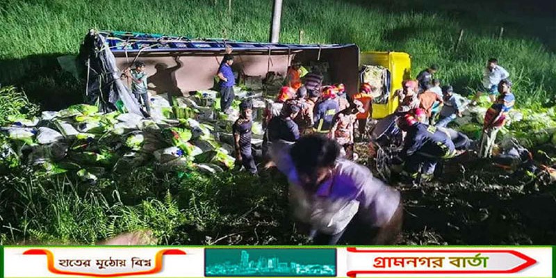 কুমিল্লায় ট্রাক খাদে পড়ে প্রাণ গেল ৭ জনের