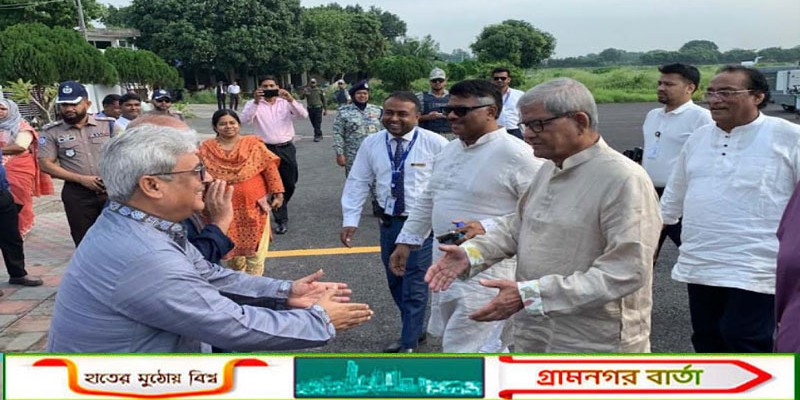 রাজশাহী বিমানবন্দরে এলজিআরডি মন্ত্রীকে স্বাগত জানালেন এমপি মিলন
