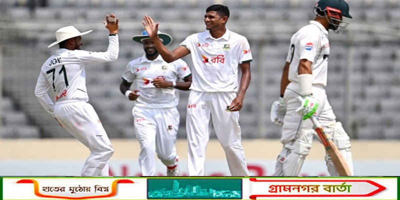 রানার ফাইফারে পাকিস্তানকে উড়িয়ে মিরপুর টেস্টে বাংলাদেশের জয়