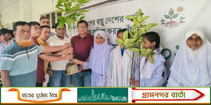 লৌহজংয়ে সবুজায়নের ৪ বছর: এবার ৪ হাজার শিক্ষার্থীর মাঝে ফলজ বৃক্ষ বিতরণ